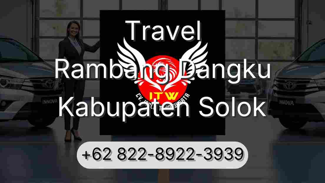 Travel Rambang Dangku Kabupaten Solok
